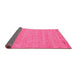 Sideview of Abstract Pink Contemporary Rug, con894pnk