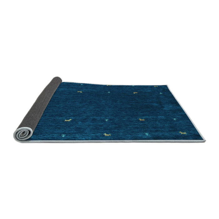 Sideview of Abstract Light Blue Contemporary Rug, con895lblu