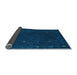 Sideview of Abstract Light Blue Contemporary Rug, con895lblu