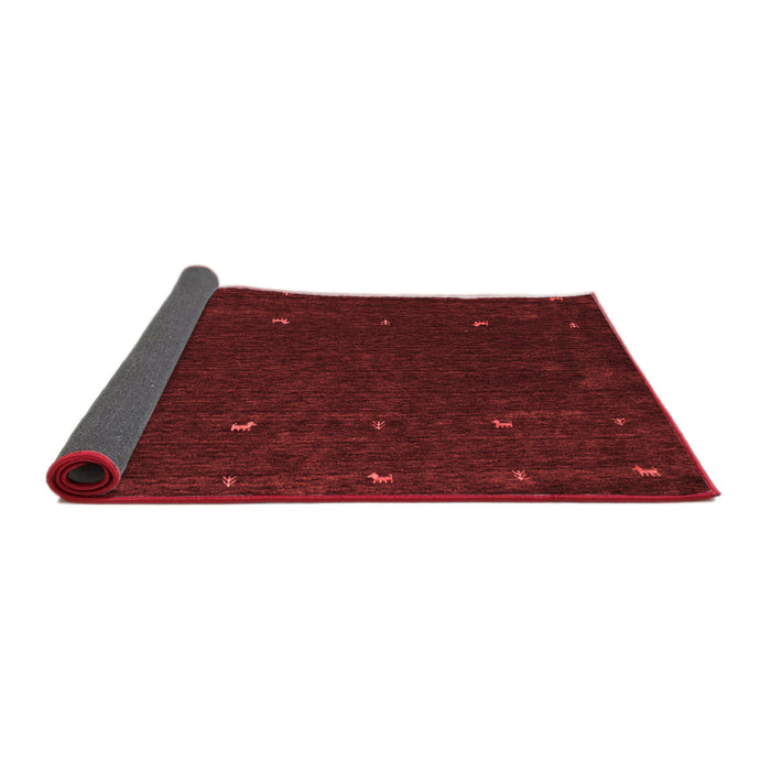 Abstract Red Contemporary Area Rugs