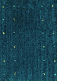 Abstract Turquoise Contemporary Rug, con895turq