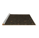 Sideview of Machine Washable Abstract Brown Contemporary Rug, wshcon895brn