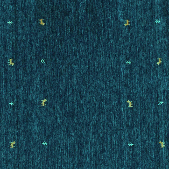 Machine Washable Abstract Turquoise Contemporary Area Rugs, wshcon895turq