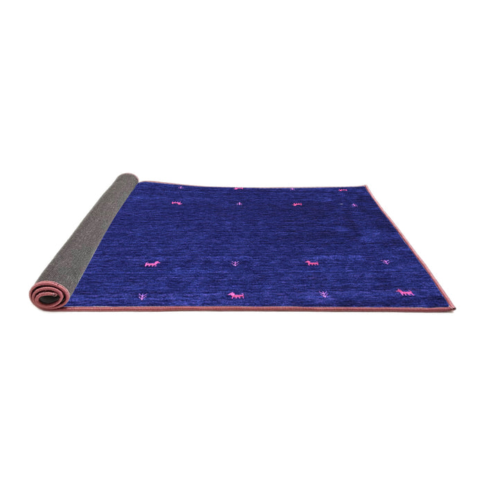 Sideview of Abstract Purple Contemporary Rug, con895pur
