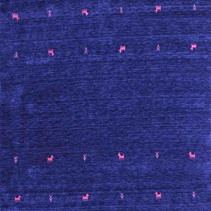 Square Abstract Purple Contemporary Rug, con895pur