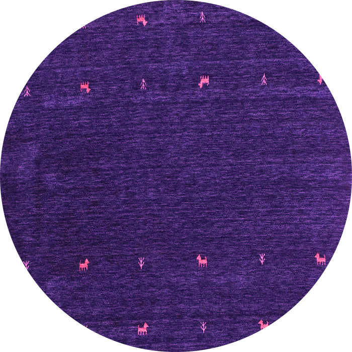 Round Machine Washable Abstract Pink Contemporary Rug, wshcon895pnk