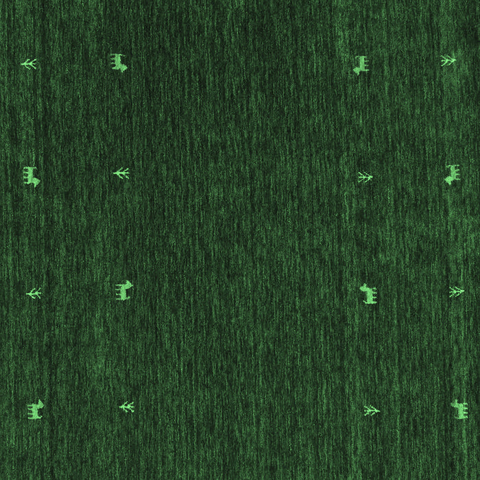 Machine Washable Abstract Emerald Green Contemporary Area Rugs, wshcon895emgrn