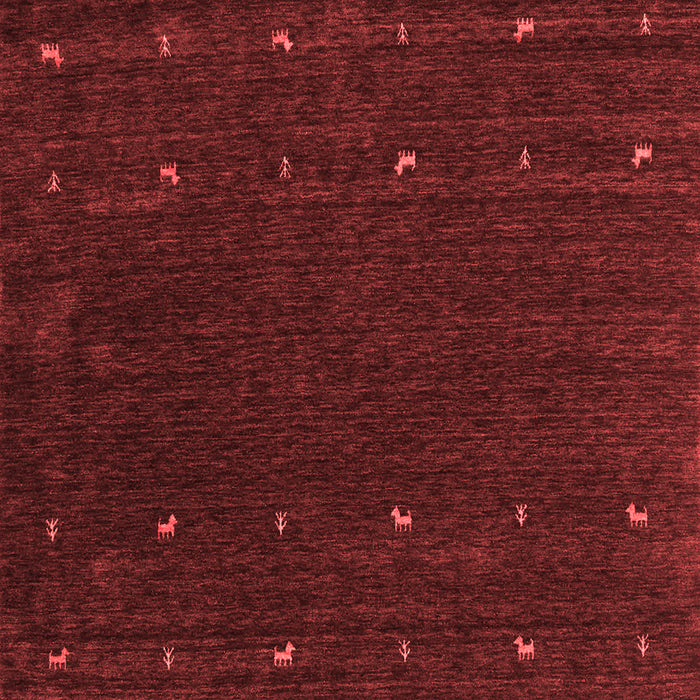 Abstract Red Contemporary Rug, con895red