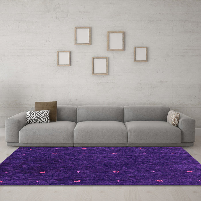 Machine Washable Abstract Pink Contemporary Rug in a Living Room, wshcon895pnk