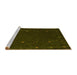 Sideview of Machine Washable Abstract Yellow Contemporary Rug, wshcon895yw