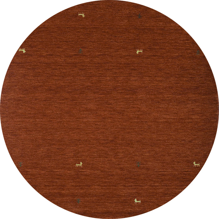 Round Abstract Light Blue Contemporary Rug, con896lblu