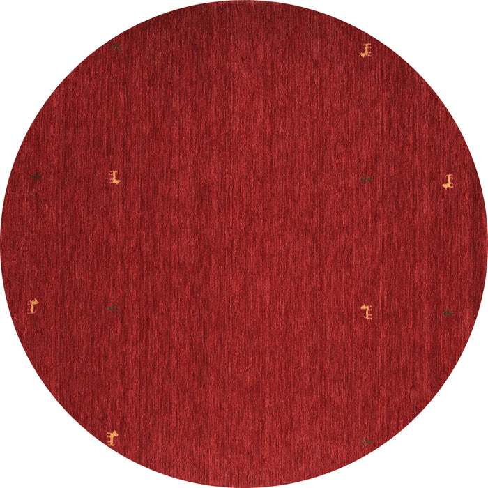 Round Abstract Brown Contemporary Rug, con896brn