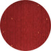 Round Abstract Brown Contemporary Rug, con896brn