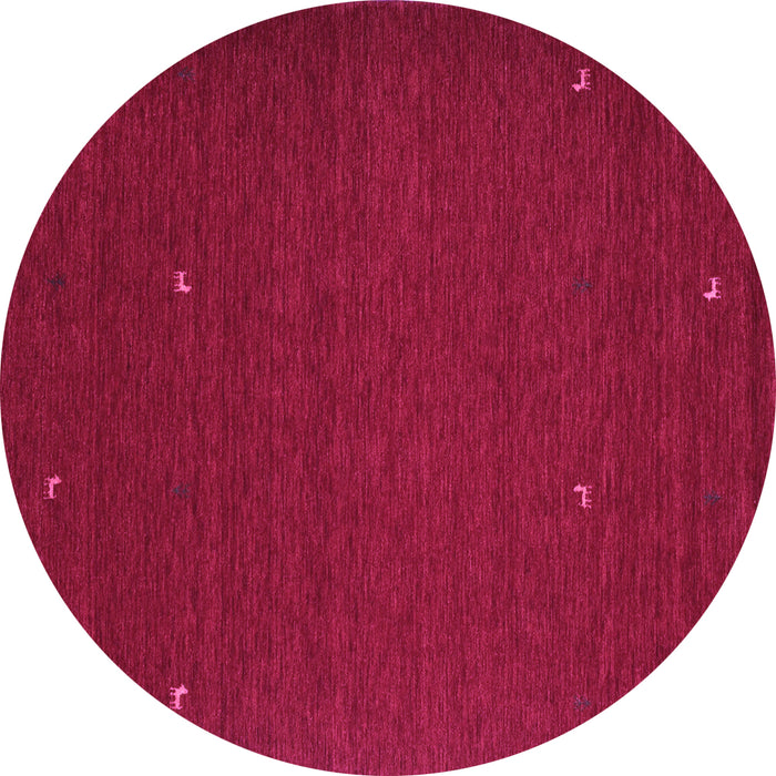 Round Abstract Purple Contemporary Rug, con896pur