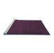 Sideview of Machine Washable Abstract Blue Contemporary Rug, wshcon896blu