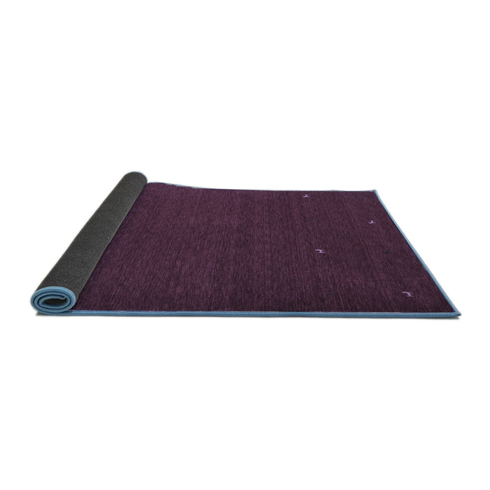Sideview of Abstract Blue Contemporary Rug, con896blu