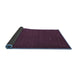 Sideview of Abstract Blue Contemporary Rug, con896blu