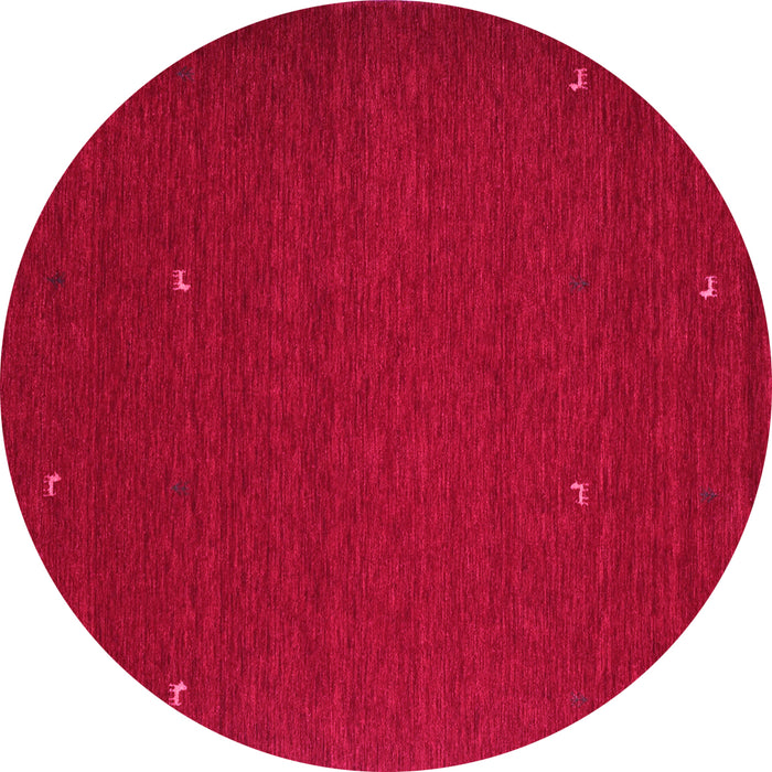 Round Machine Washable Abstract Pink Contemporary Rug, wshcon896pnk