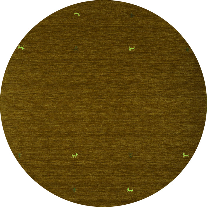 Square Abstract Green Contemporary Rug, con896grn