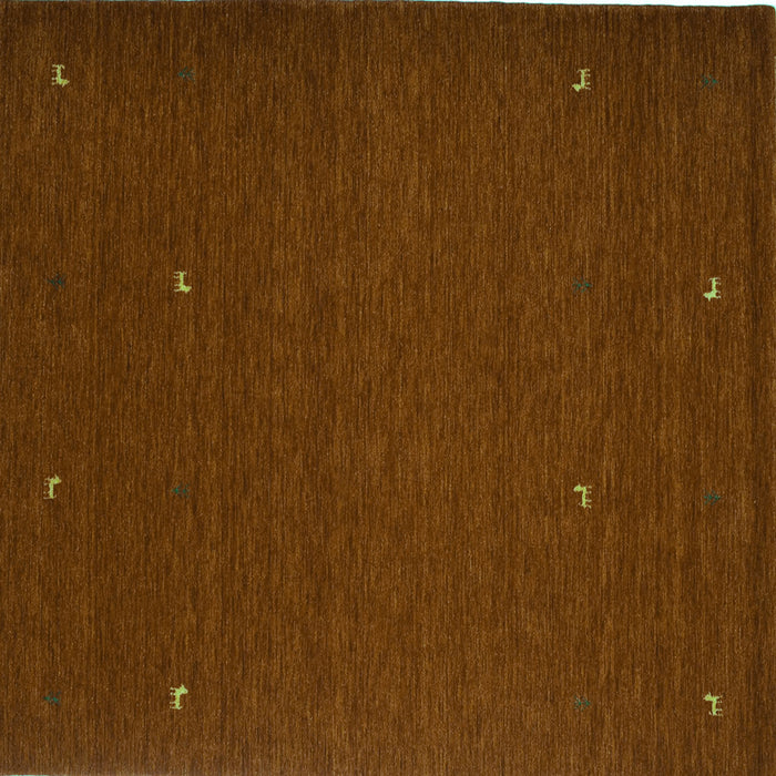 Square Abstract Turquoise Contemporary Rug, con896turq