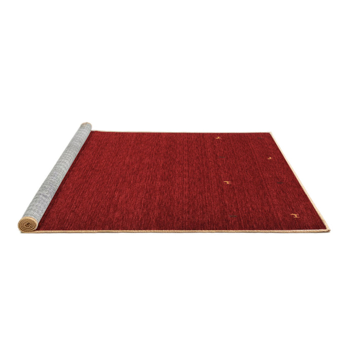 Sideview of Machine Washable Abstract Brown Contemporary Rug, wshcon896brn