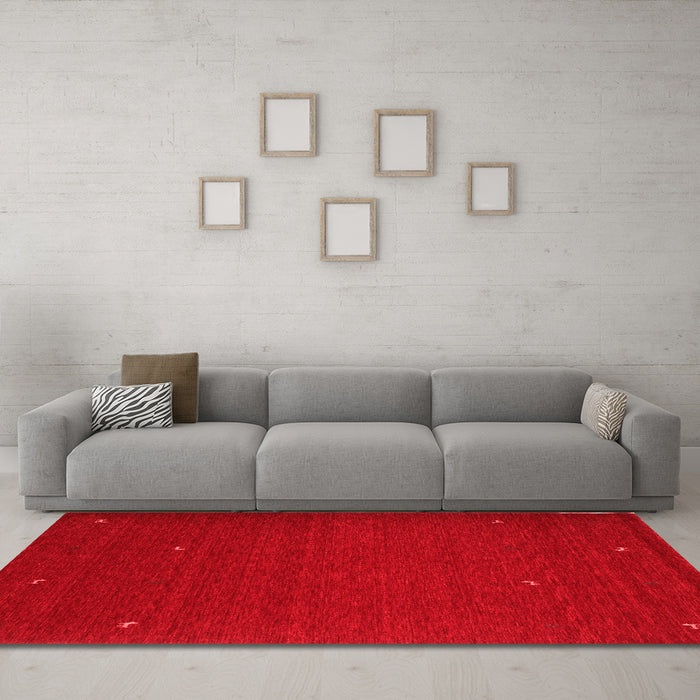 Contemporary Red Washable Rugs