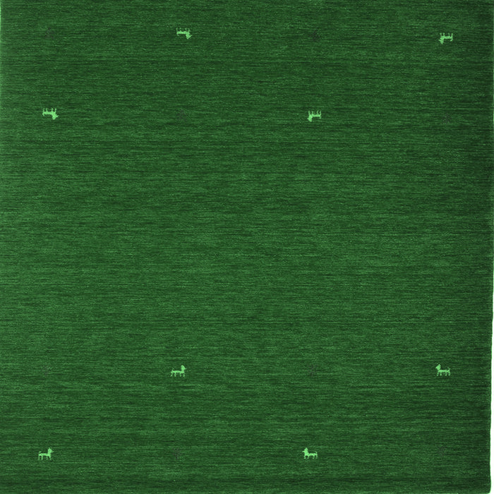 Square Abstract Emerald Green Contemporary Rug, con896emgrn