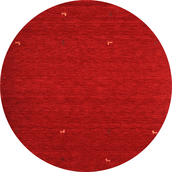 Square Abstract Orange Contemporary Rug, con896org