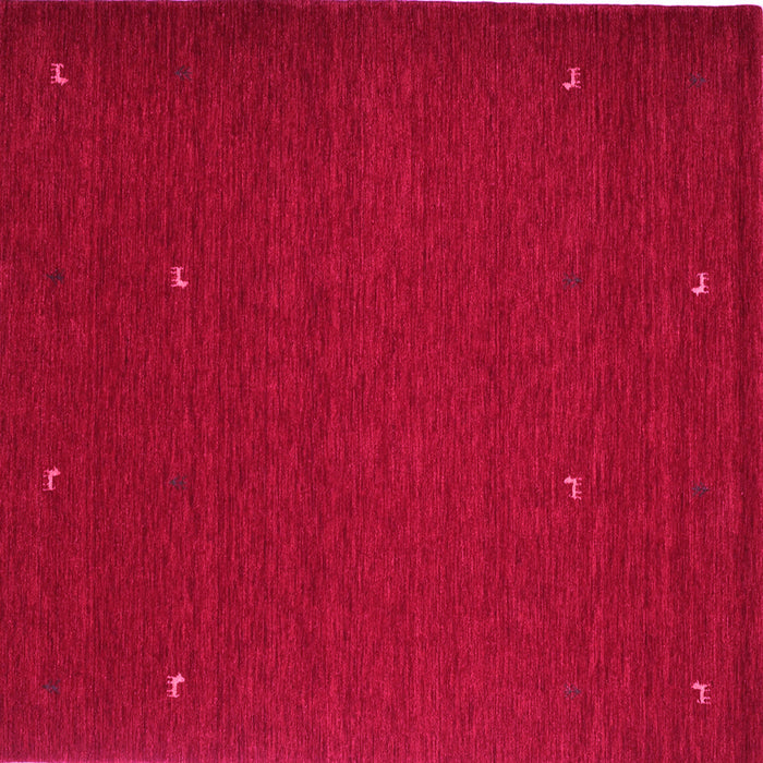 Square Machine Washable Abstract Pink Contemporary Rug, wshcon896pnk