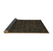 Sideview of Abstract Brown Contemporary Rug, con897brn