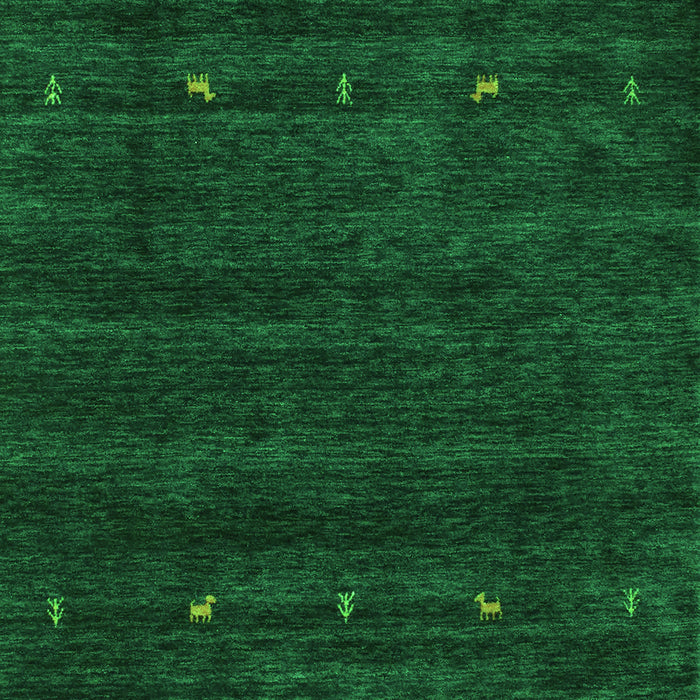 Serging Thickness of Machine Washable Abstract Green Contemporary Area Rugs, wshcon897grn