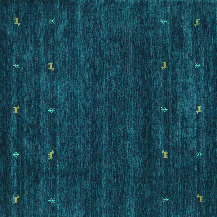 Square Abstract Turquoise Contemporary Rug, con897turq