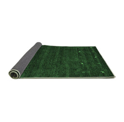 Sideview of Abstract Emerald Green Contemporary Rug, con897emgrn