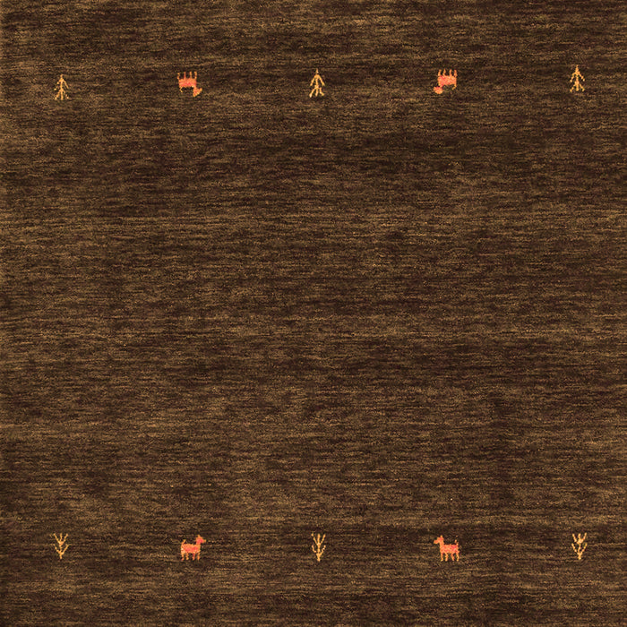 Abstract Orange Contemporary Rug, con897org