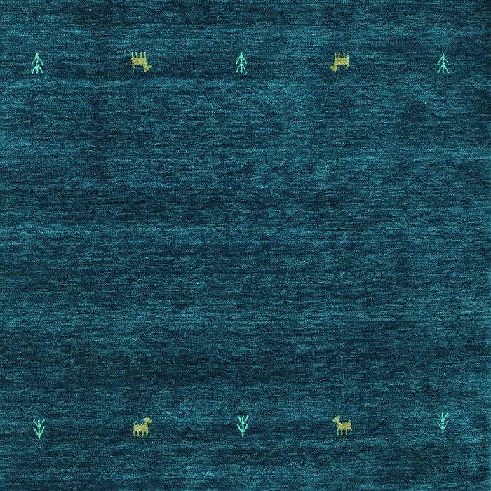 Abstract Turquoise Contemporary Rug, con897turq