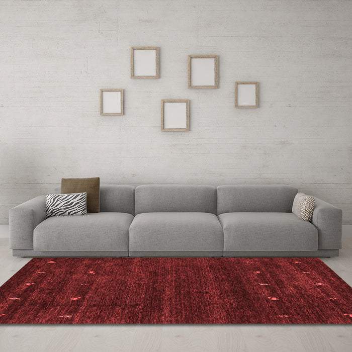Contemporary Red Washable Rugs