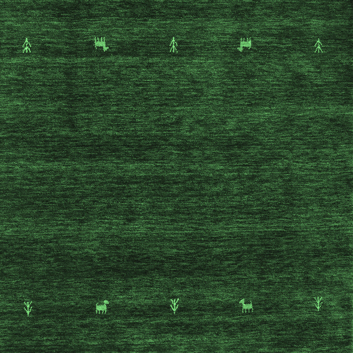 Machine Washable Abstract Emerald Green Contemporary Area Rugs, wshcon897emgrn