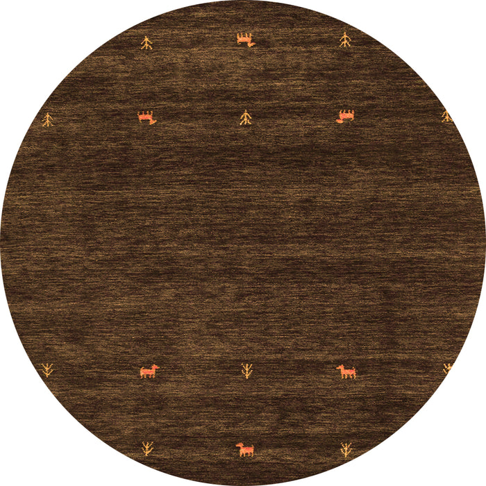 Square Abstract Orange Contemporary Rug, con897org