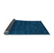 Sideview of Abstract Light Blue Contemporary Rug, con897lblu