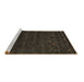 Sideview of Machine Washable Abstract Brown Contemporary Rug, wshcon897brn