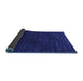 Sideview of Abstract Blue Contemporary Rug, con898blu