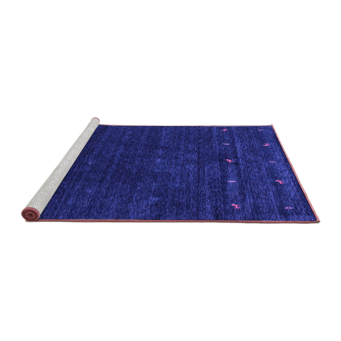 Sideview of Machine Washable Abstract Purple Contemporary Area Rugs, wshcon898pur