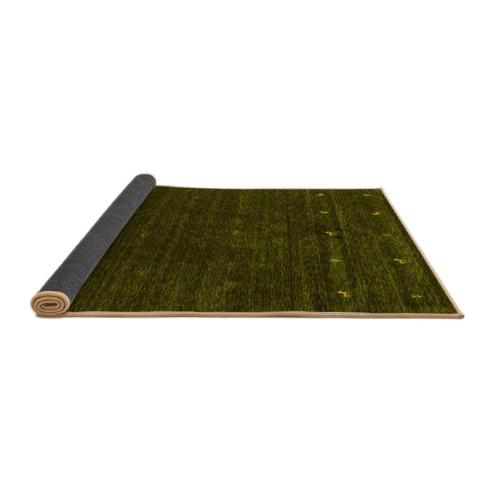 Sideview of Abstract Yellow Contemporary Rug, con898yw