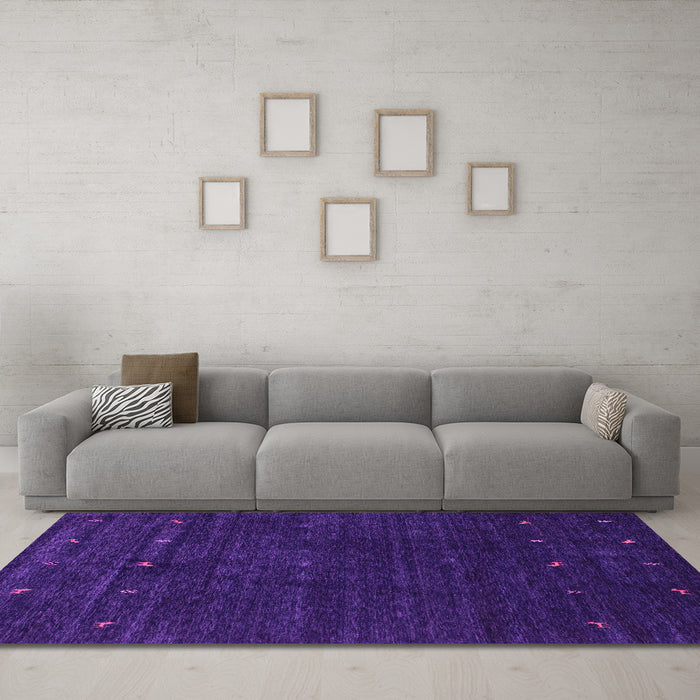 Machine Washable Abstract Pink Contemporary Rug in a Living Room, wshcon898pnk