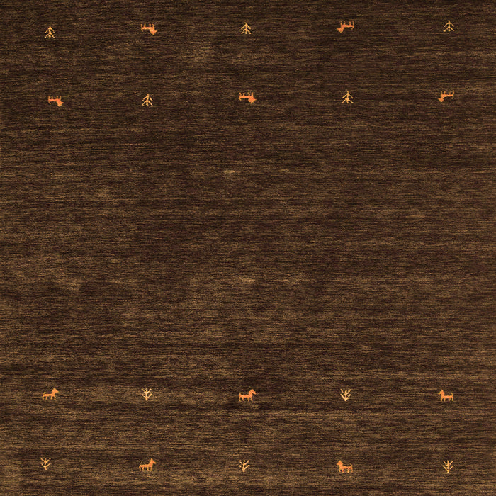 Round Machine Washable Abstract Orange Contemporary Area Rugs, wshcon898org