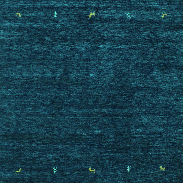 Machine Washable Abstract Turquoise Contemporary Area Rugs, wshcon898turq