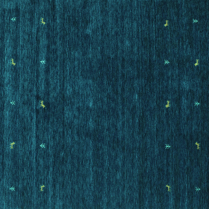 Square Abstract Turquoise Contemporary Rug, con898turq