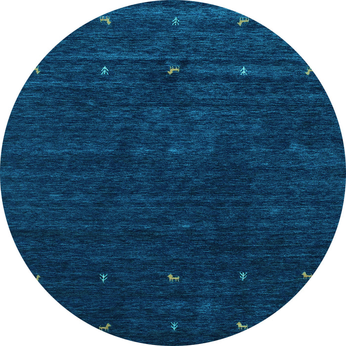 Round Machine Washable Abstract Light Blue Contemporary Rug, wshcon898lblu