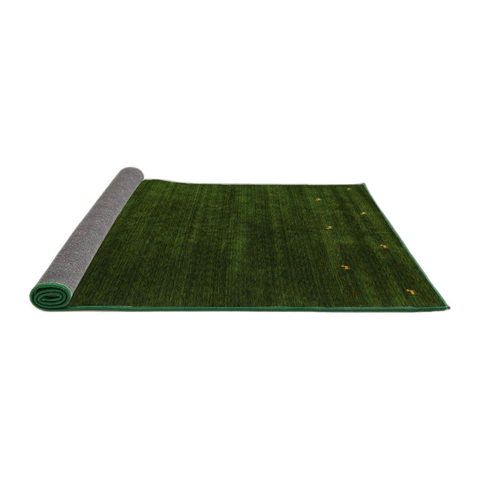 Thickness of Contemporary Dark Forest Green Modern Rug, con899