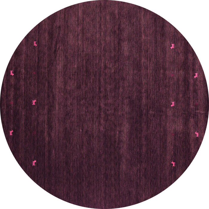 Round Abstract Pink Contemporary Rug, con899pnk